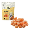 Mr. Bandit Sushi sa piletinom i ribom 80gr - Ukusne meke poslastice u kombinaciji ukusa: birani komadi piletine – pileca prsa i aromaticnog bakalara.