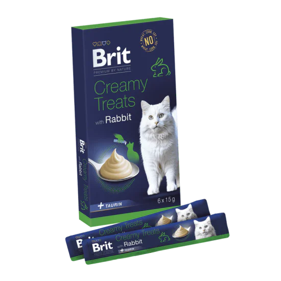 Brit Creamy Treats - kremasta poslastica za mačke sa zečetinom 6x15g Didiša