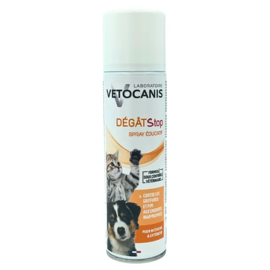 Vetocanis DegatStop - Sprej za odbijanje i pomoć pri učenju pasa i mačaka higijenskim navikama 250ml Didiša